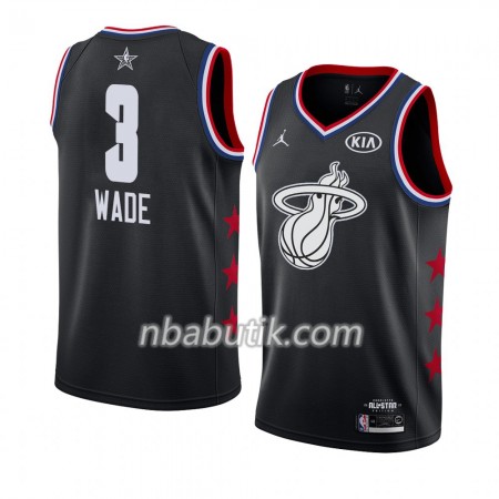 NBA Mænd Trøje Miami Heat Dwyane Wade 3 2019 All-Star Jordan Brand Sort Swingman NBA Mænd Trøje Miami Heat Dwyane Wade 3 2019 All-Star Jordan Brand Sort Swingman